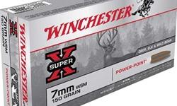 Winchester SuperX, 7mm WSM, 150Gr Power-Point, 20 Rounds. Super-X is made using precise manufacturing processes and the highest quality components to provide consistent, dependable performance that generations of shooters continue to rely upon. The