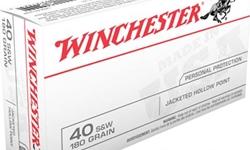 Winchester USA Ammo, 40 Smith & Wesson, 180Gr Jacketed Hollow Point - 50 Rounds. Winchester has set the world standard in superior handgun ammunition performance and innovation for more than a century. And to millions of hunters and shooters worldwide,