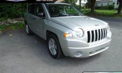 .
2009 Jeep Compass Sport SUV 4D
$13000
Call (518) 291-5578 ext. 78
Whiteman Chevrolet
(518) 291-5578 ext. 78
79-89 Dix Avenue,
Glens Falls, NY 12801
One Owner! Say Hi to the Compass Sport 4WD! This little guy is much bigger than it looks and has the