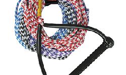 Performance Water Ski RopeThis 75 foot long rope has 4 sections (75',60',50',40') to meet the needs of skiers and riders of all skill levels. The 12" aluminum core handle has a performance Tractor grip and full-length molded finger protectors. You'll love
