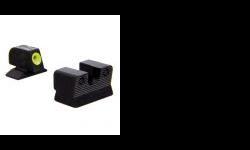 "
Trijicon BE112Y Beretta 90-Two HD-Night Sight Set Yellow, Fiber Optic
Trijicon Beretta 90-TWO HD Night Sight Set
The HD Night Sights were specifically created to address the needs of tactical shooters. The three dot green tritium night sight set's front