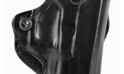 Desantis Mini Scabbard Belt Holster, Beretta Nano, RH - Black. Premium saddle leather, double seams and a highly detailed molded fit, make this exposed muzzle, tight fitting, two-slot holster a great choice for your favorite pistol. It features an