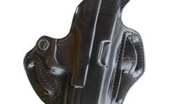 Desantis Thumb Break Scabbard Belt Holster, SIG P229, RH - Black. The firearm rides high and is presented at an optimum draw angle. Its thumb break and exact molding, together with a tension device, allows for a secure and highly concealable carry. Belt
