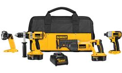 ï»¿ï»¿ï»¿
DEWALT DCK445X 18-Volt XRP 4 Tool Combo Kit - Hammer/Recip/Impact/Light
More Pictures
Lowest Price
Click Here For Lastest Price !
Technical Detail :
DCD951 XRP 18-Volt cordless hammerdrill with patented 3-speed all-metal transmission and 1/2-inch