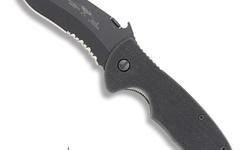 Emerson Super Commander Folding Knife, 4" Combo Blade, Black. The Emerson Commander is the winner of the "Best Overall Knife of the Year" at the International Blade Show in Atlanta, GA. The Blade Show is the world's largest cutlery showcase and is the