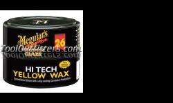 "
Meguiars M2611 MEGM2611 HiTech Yellow Wax - 11 oz. Paste
Features and Benefits:
Premium yellow Carnuba wax blended with silicones, polymers and other waxes
Adds richness and depth of color
Provides ultimate high-gloss protection to any previously